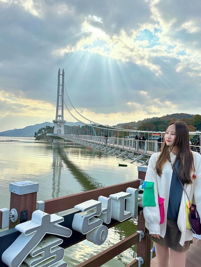 국내에서 제일 긴 모노레일과 단풍을 함께 즐길 수 있는 예당호 출렁다리🫶🏻