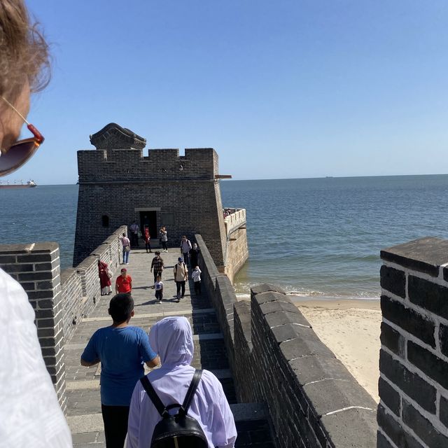 the Great Wall meets the sea  the Great Wall meets the sea