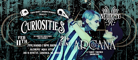 CURIOSITIES 'ARCANA' - An Oddities Tarot Burlesque & Cabaret | Alchemy Aqua Vitae