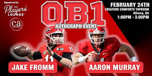 QB1 Autograph Event w/ Jake Fromm & Aaron Murray | Creature Comforts Downtown Taproom and Brewery