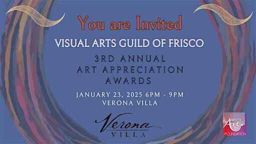 VAGF 3rd Annual Art Appreciation Awards - purchase tickets via Zeffy link | Verona Villa