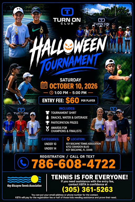 Tennis tournament Halloween by turn on club | Key Biscayne Tennis Association