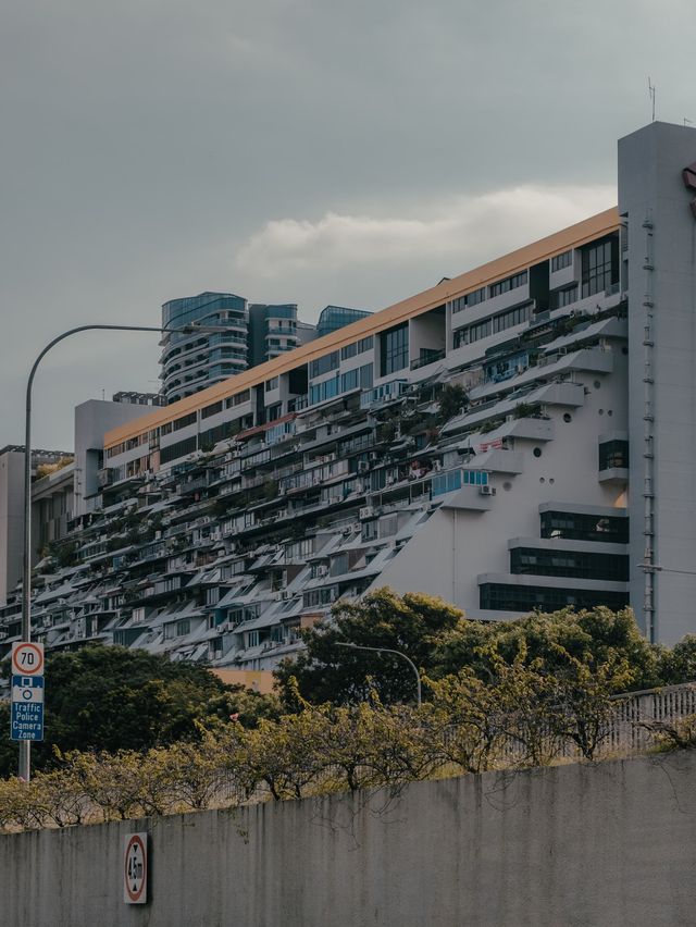 Historical downtown with modern city view