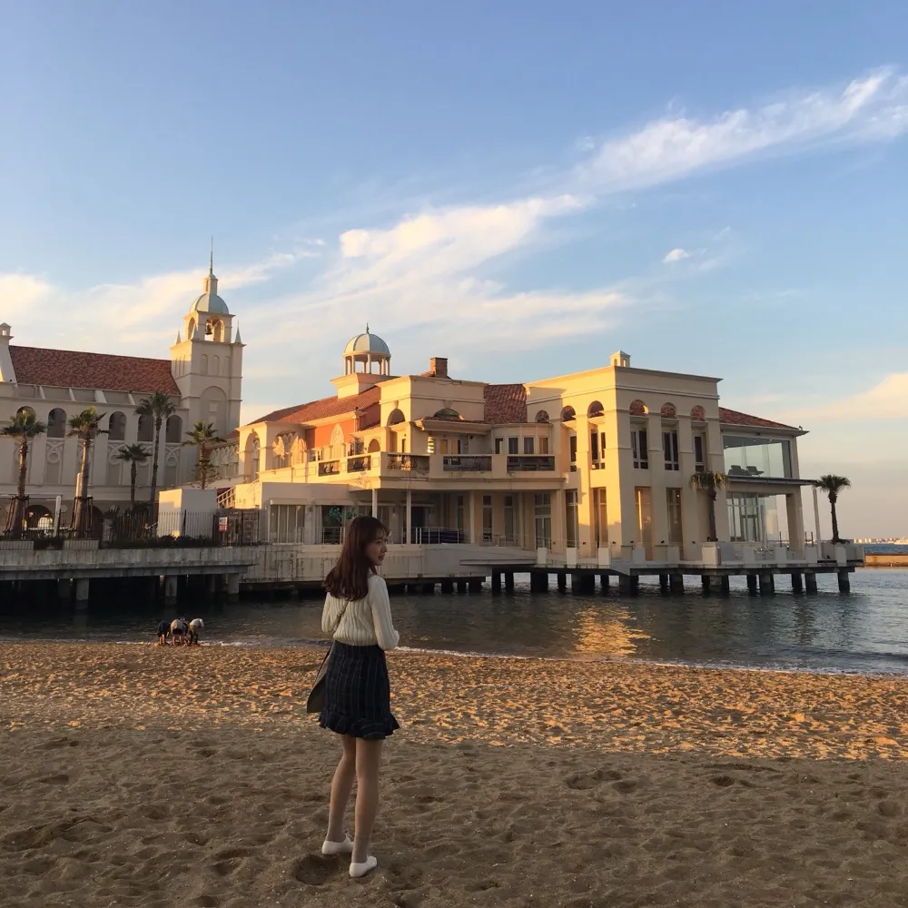 후쿠오카 선셋 예쁜 모모치 하마 해변 🏝