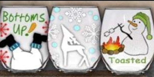 Wintery Wine Glasses $30 | The Delavan Lake Store and Lounge