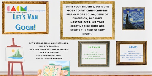 Let's Van Gogh Jr Camp Afternoon Session | Columbus Area Children's Museum