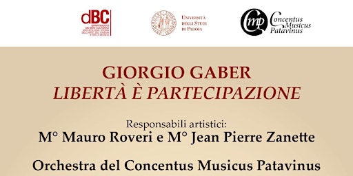 GIORGIO GABER - Libertà è partecipazione | Sala dei Giganti