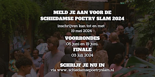 Voorronde 1: De Schiedamse Poetry Slam 2024 | de Bibliotheek Schiedam in de Korenbeurs