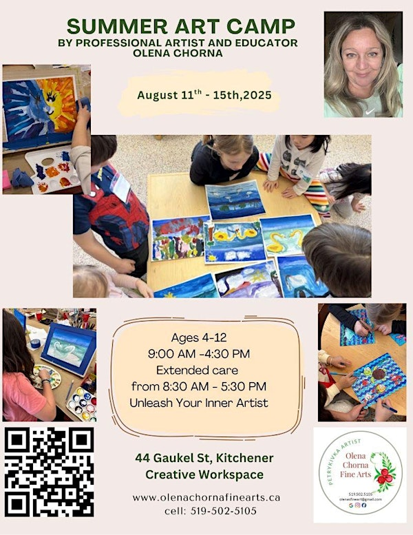 Art Summer Camp with Olena Chorna | 44 Gaukel Street, Kitchener, ON, Canada