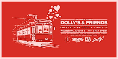 Dolly's X Coco's Cocktail Railcar Wednesday, August 6 7:15pm | High Level Streetcar (Jasper Plaza Terminal)