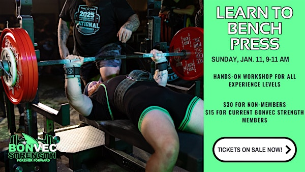 Learn to Bench Press: Hands-On Coaching for All Experience Levels | Bonvec Strength