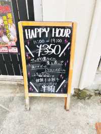 那覇🌴ハッピーアワーが魅力的❤️本格ギョーザと生ビール！