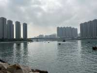 荃灣海旁 假日休憩