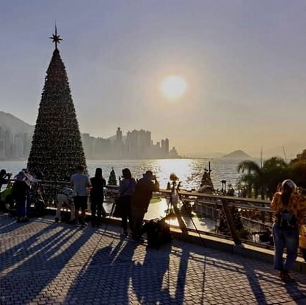 A Fantastic sunset at West Kowloon park 