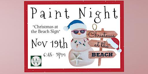 Christmas At The Beach Wood Sign | Winston Trails Clubhouse