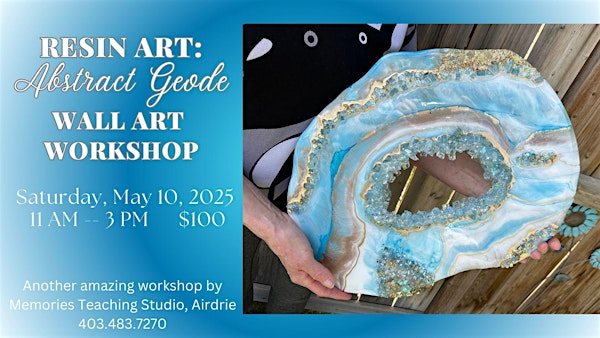 Resin Art: Stunning Abstract Wall Geode | 201 Sagewood Landing SW Airdrie