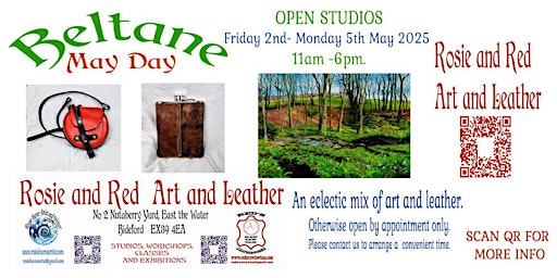 BELTANE - May Day Open Studios! | Rosie and Red Art and Leather