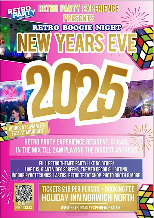 NYE Retro Boogie Night | Holiday Inn Norwich - North, an IHG Hotel