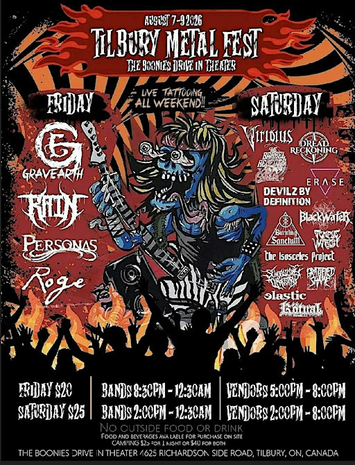 Tilbury Metal Fest | The Boonies Drive In Theatre