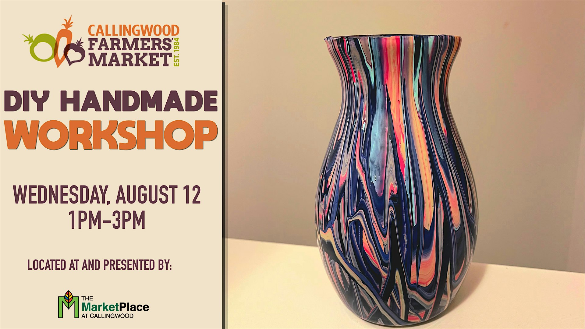DIY Handmade Workshop at Callingwood | Customize your own vase | The Marketplace at Callingwood