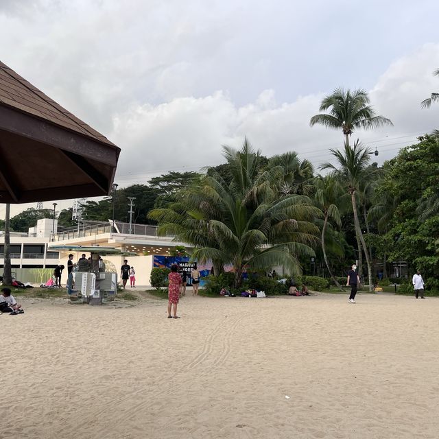 sunset at Sentosa Siloso beach singapore 