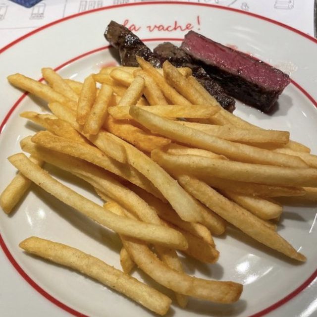  薯條和牛排好味