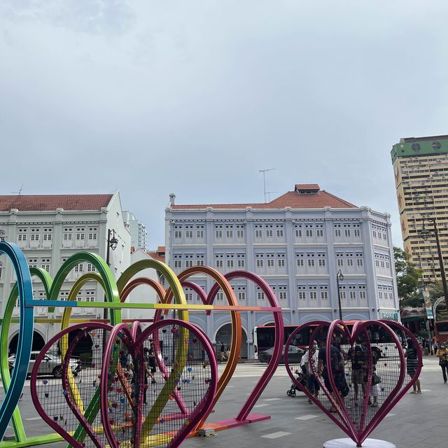 이국적인 싱가포르 차이나 타운