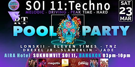 SOI 11: TECHNO Pool Party, Bangkok Aira Hotel, by Rave Times & Bangkok Roof | Aira Hotel Bangkok
