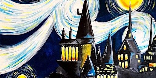 Hogwarts Starry Night Paint and Sip Northside Cincinnati | Northside Print Shop