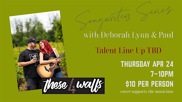 Songwriters Series with Deborah Lynn & Paul in the gallery ($10 min spend) | these 4 walls