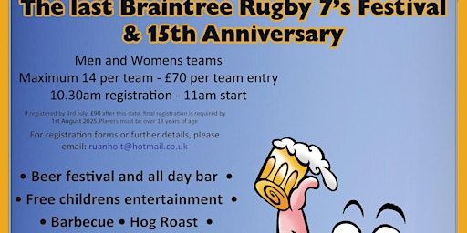 BRAINTREE RUGBY 7S MUSIC AND BEER FESTIVAL 2025 THE FINALE | Braintree Rugby Club