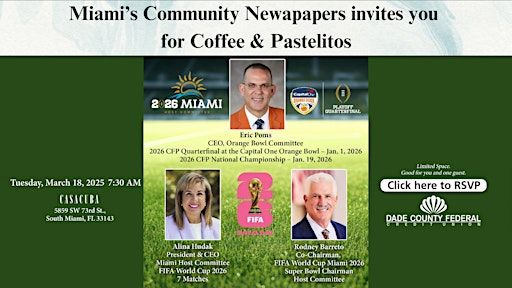 Join Doral Chamber at Coffee & Pastelitos – Let’s Talk Football! | CasaCuba