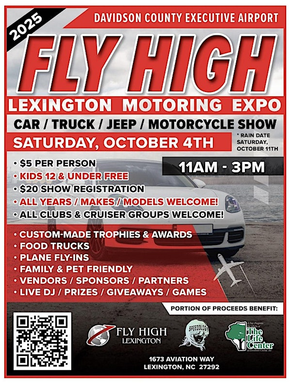 The 2nd Annual Fly High Motoring Expo | Fly High Lexington/Davidson County Executive Airport