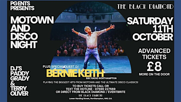 Motown & Disco Night With Guest DJ Bernie Keith | The Black Diamond