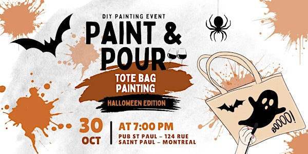 Paint and Pour | Tote Bag Painting Event in Montreal (Old Port) | Pub St-Paul