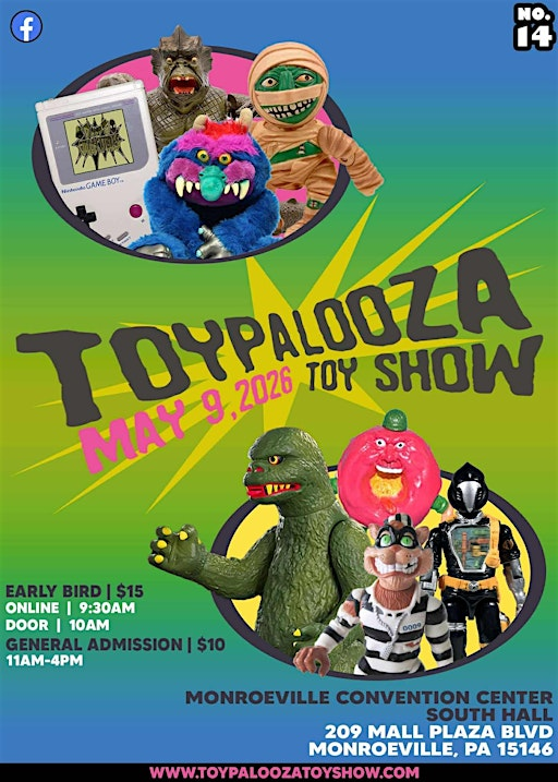 Toypalooza Toy Show - Pittsburgh's Biggest Toy Event (May 2026) | Monroeville Convention and Events Center