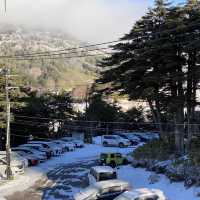 万座ホテル聚楽の空のテラスと雪景色