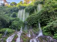 Wonderful waterfall in the center of Lombok