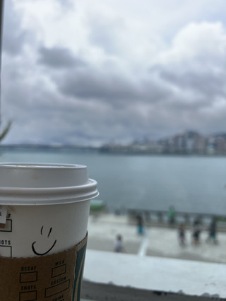 🥰對住無敵海景悠閒嘆咖啡☕️