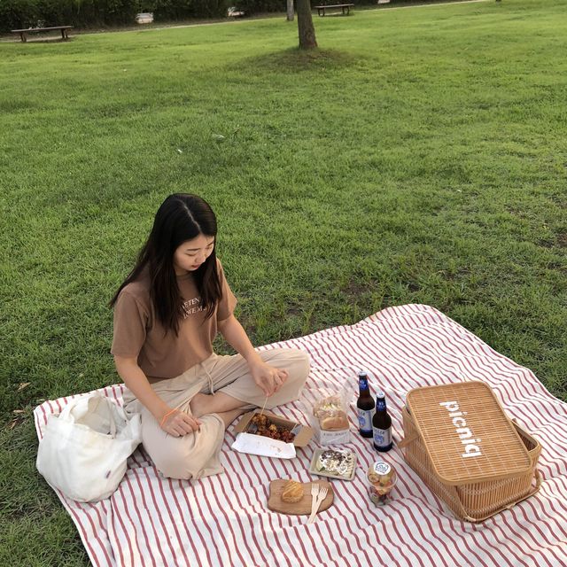 션유도 공원에서 산책하고 피크닉데이트🧡