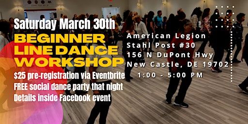 Beginner Line Dance Workshop | 156 N Dupont Hwy