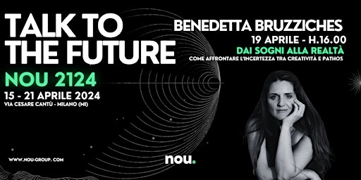 "DAI SOGNI ALLA REALTÀ: LA VIA CREATIVA" un talk di BENEDETTA BRUZZICHES | FERMATA TRAM VIA CESARE CANTÙ