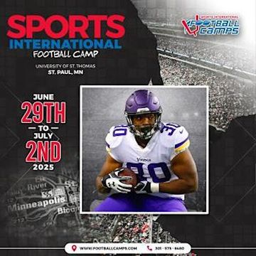 Sports International Football Camps - St. Paul, MN (June 27-July 2, 2025) | 2115 Summit Ave