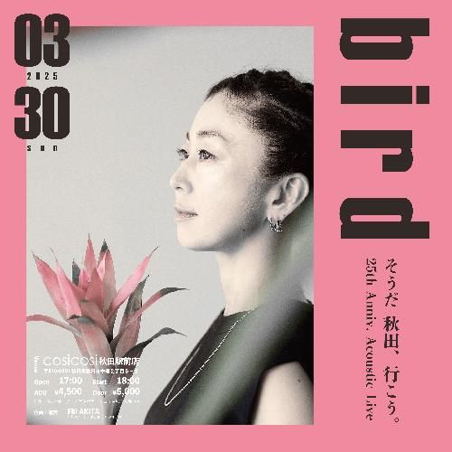 bird ” そうだ 秋田、行こう。”  25th Anniv. Acoustic Liveのチケット(秋田県・2025/3/30(日)) | コジコジ 秋田駅前店