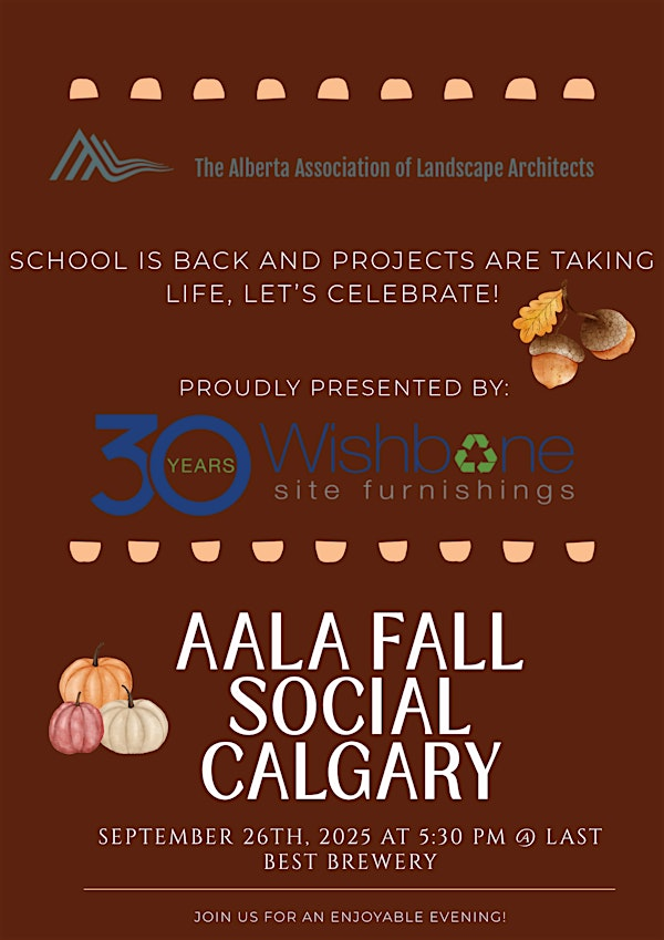 AALA Fall Social Event (Calgary) - Presented by Wishbone | Last Best Brewing & Distilling