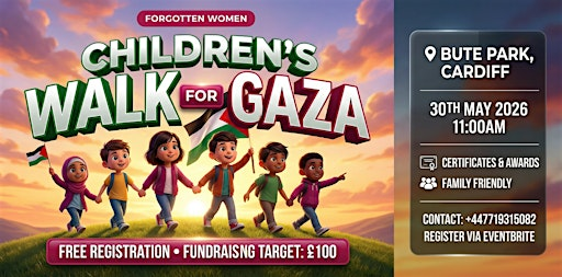 Children’s  Walk for Gaza in Cardiff Bute Park. | Bute Park