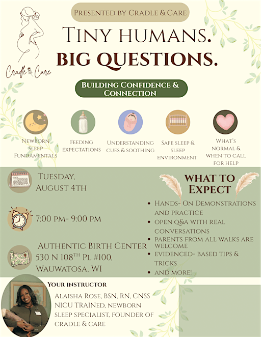 Cradle & Care’s Newborn Education Class | Authentic Birth Center