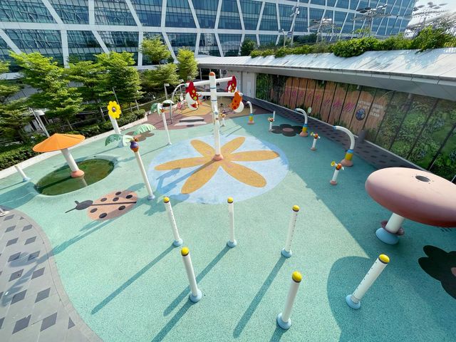 Water play theme park playground in a mall