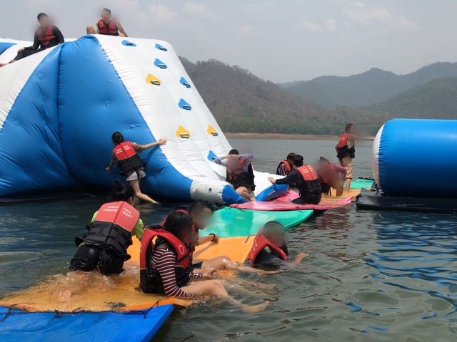 เล่นน้ำแถมพายเรือคายัคที่เขื่อนแม่งัดสมบูรณ์ชล🛶