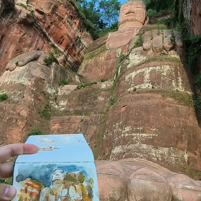 Sketching Leshan Buddha